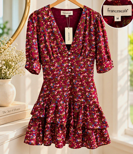 Francesca burgundy floral - francesca's,